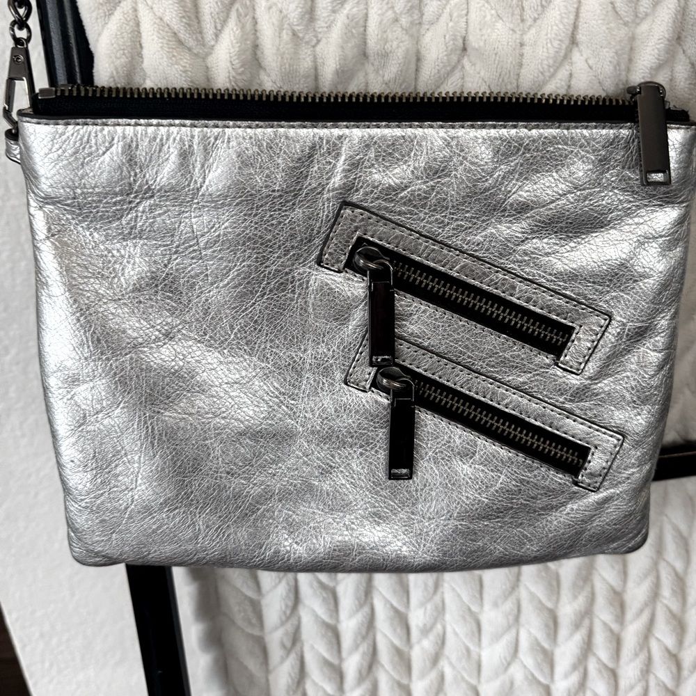 REBECCA MINKOFF Jon Chain Strap Leather Crossbody
